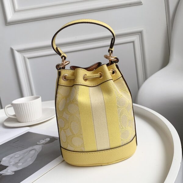 Coach Mini Macaron Color Bucket Bag - Yellow 95066 - Image 4
