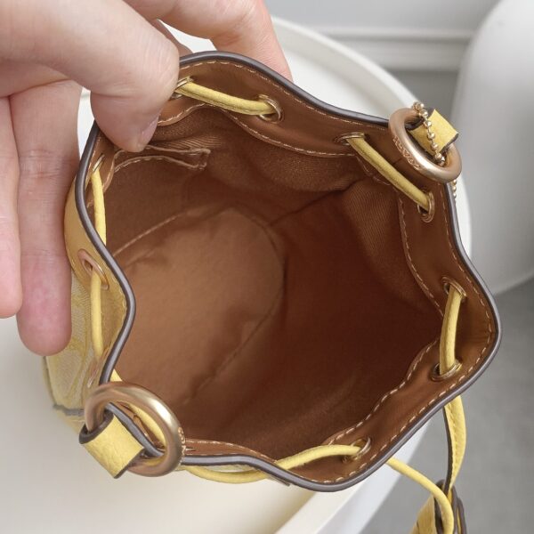 Coach Mini Macaron Color Bucket Bag - Yellow 95066 - Image 2