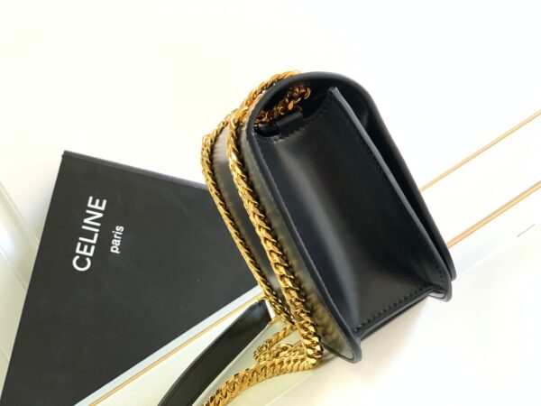 Celine Medium Triomphe Frame Shoulder Bag - Black 62874 - Image 5