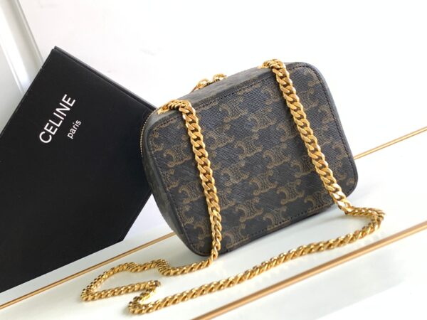 Celine Box On Chain Small Box - Brown 10085 - Image 4