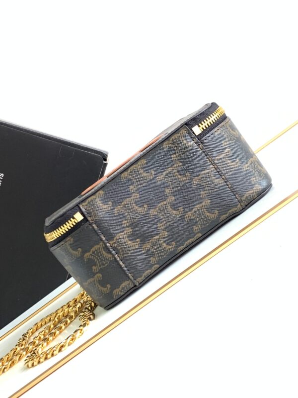 Celine Box On Chain Small Box - Brown 10085 - Image 3