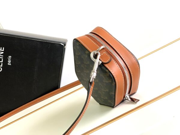 Celine Cube Box Logo Printed Three-dimensional Square Bag - Brown 29572 - Image 5