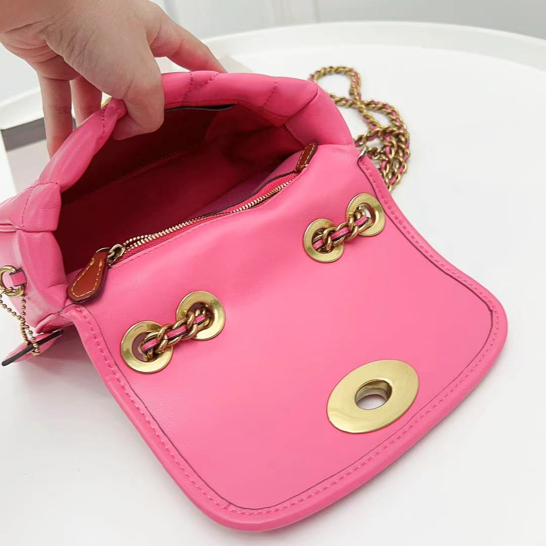 Coach Pillow Madison First-layer Armpit Crossbody Women's Bag - Dark Pink 76614 - Image 2