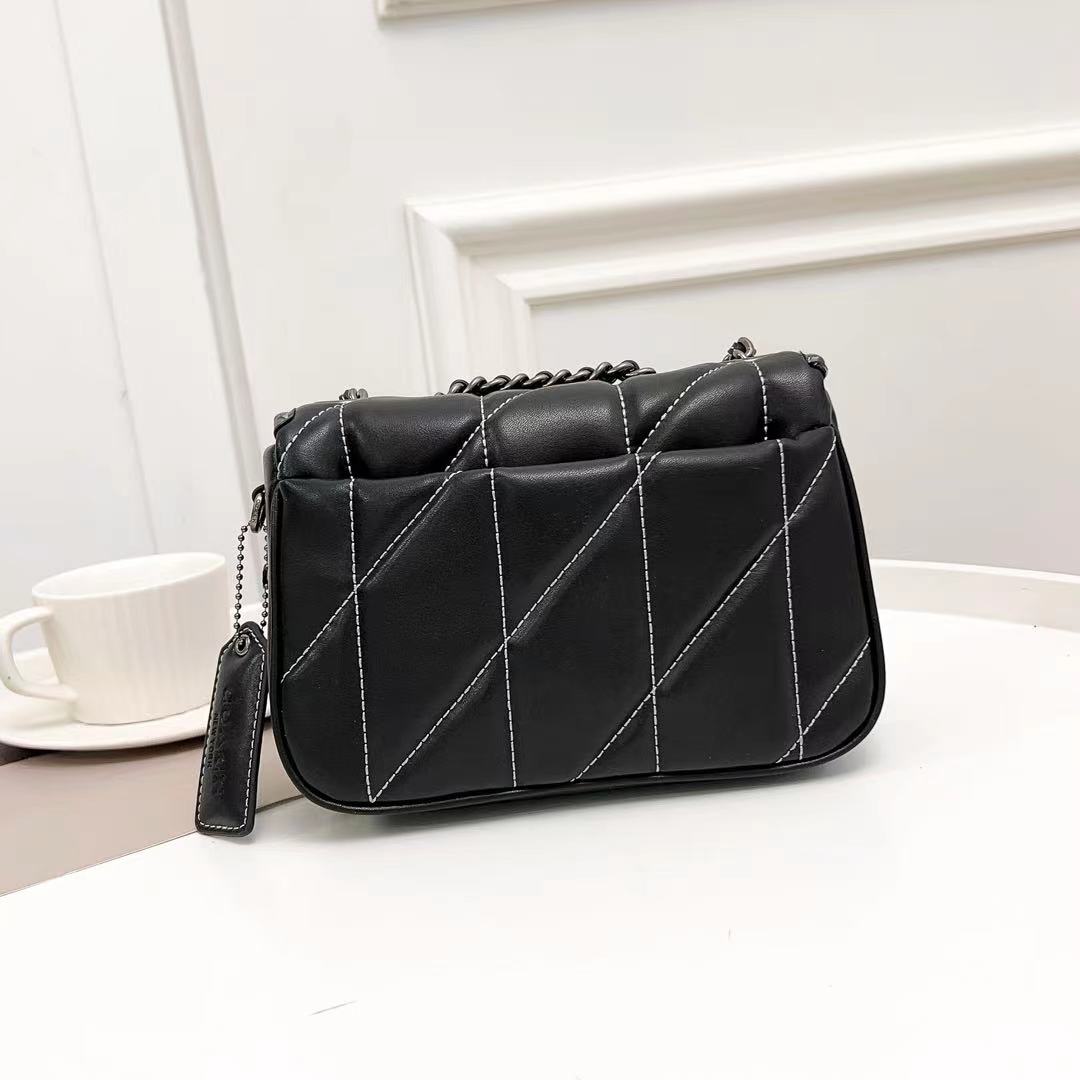 Coach Pillow Madison First-layer Armpit Crossbody Women's Bag - Black 56786 - Image 5