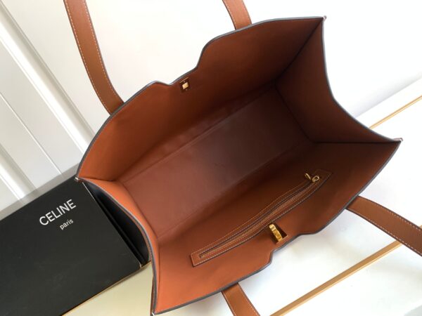 Celine16 Cabas16 Smooth Cow Leather Handbag - Brown 10774 - Image 2