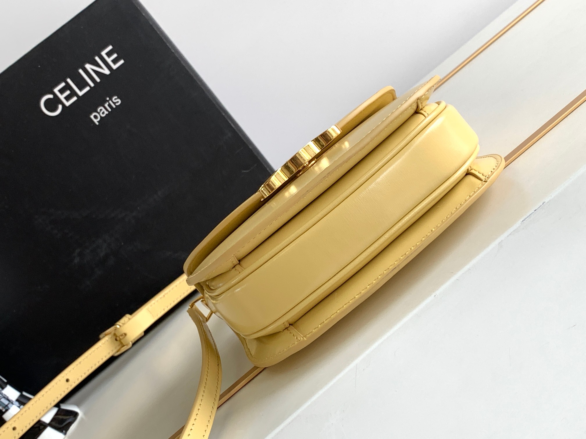 Celine Mini Besace Smooth Cow Leather Arc De Triomphe Bag - Cream 47797 - Image 3