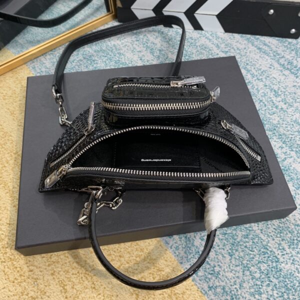 Alexander Wang Crocodile Pattern Handbag - Black 38055 - Image 3