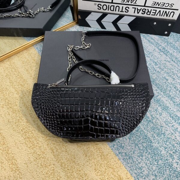 Alexander Wang Crocodile Pattern Handbag - Black 38055 - Image 5