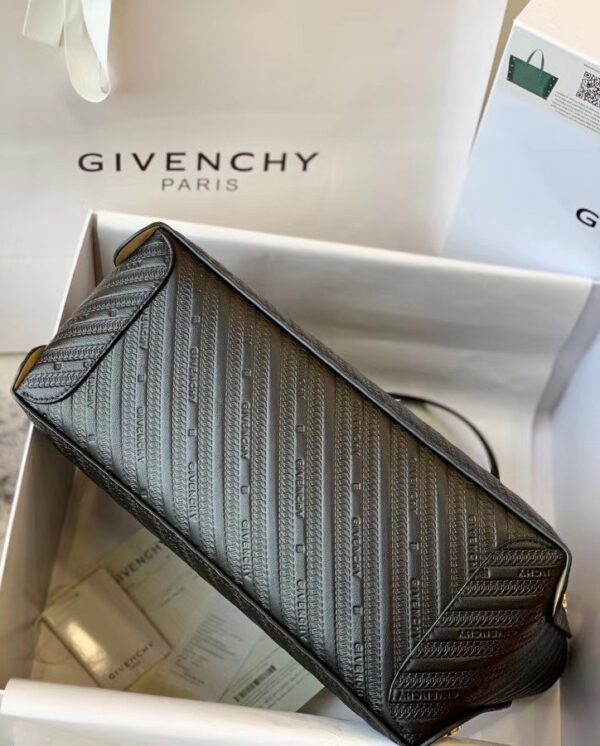 Givenchy Bond Embossed Calf Tote Bag - Black 45337 - Image 4
