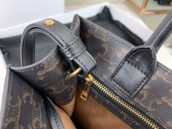 Celine Cabas Triomphe Small Vertical Handbag - Black 75116 - Image 2