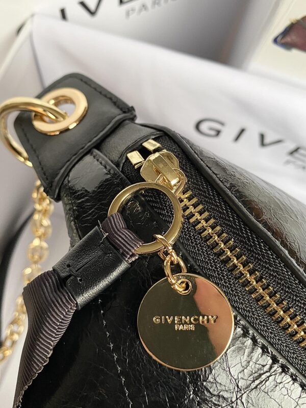Givenchy Waxed Leather Waist Bag - Black 86204 - Image 2