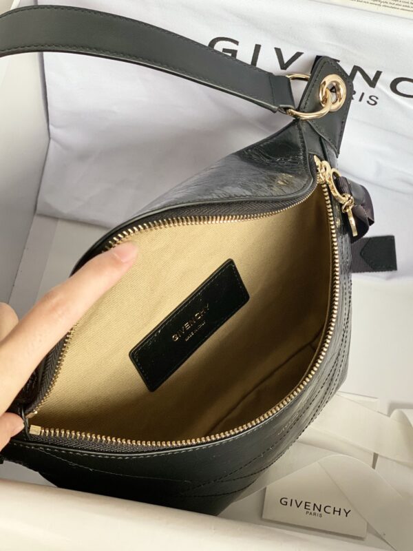 Givenchy Waxed Leather Waist Bag - Black 86204 - Image 3