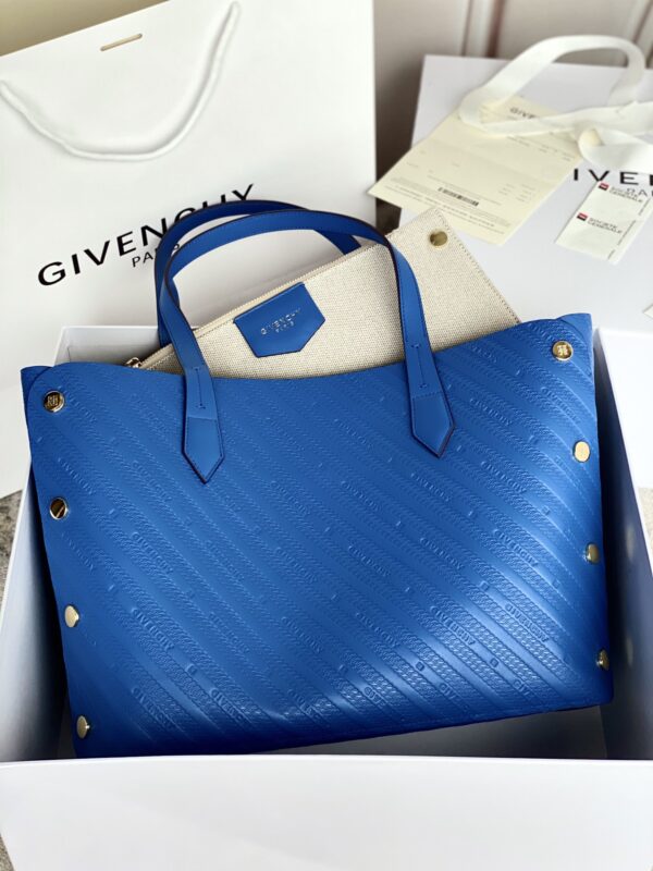 Givenchy Bond Embossed Calf Tote Bag - Royal Blue 37440 - Image 5