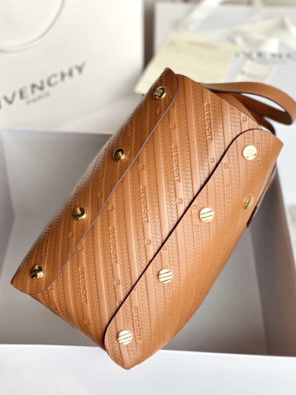Givenchy Bond Embossed Calf Tote Bag - Brown 62598 - Image 5