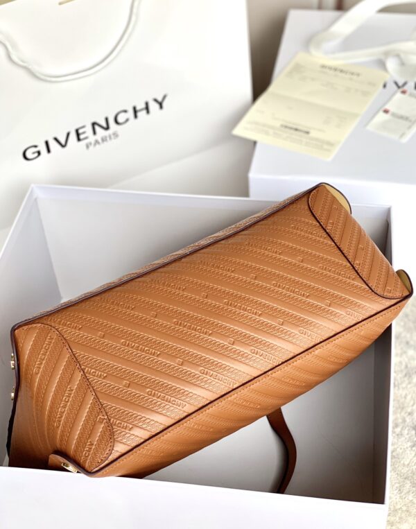 Givenchy Bond Embossed Calf Tote Bag - Brown 62598 - Image 4