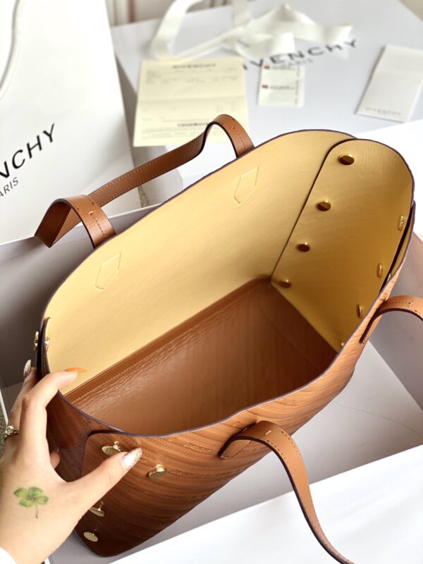 Givenchy Bond Embossed Calf Tote Bag - Brown 62598 - Image 3