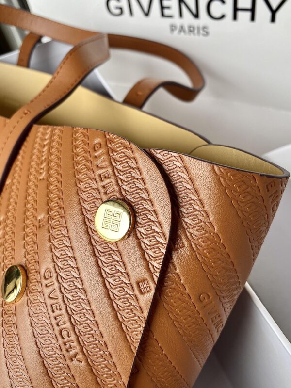 Givenchy Bond Embossed Calf Tote Bag - Brown 62598 - Image 2
