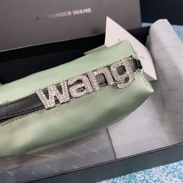 Alexander Wang Daren Rhinestone Bag - Light Green 43031 - Image 4