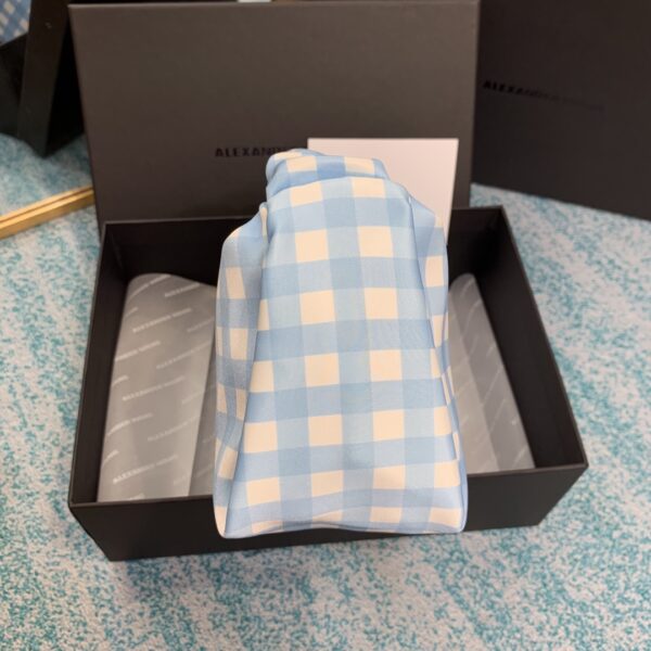 Alexander Wang Velvet Handbag - Blue Plaid 47933 - Image 5