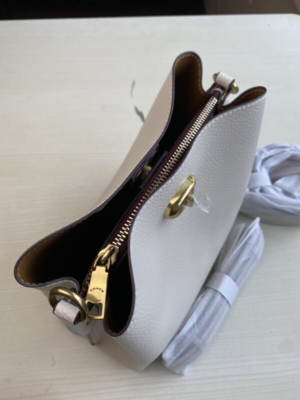 Coach Willow Bucket Small Bucket Bag - White 75090 - Image 3