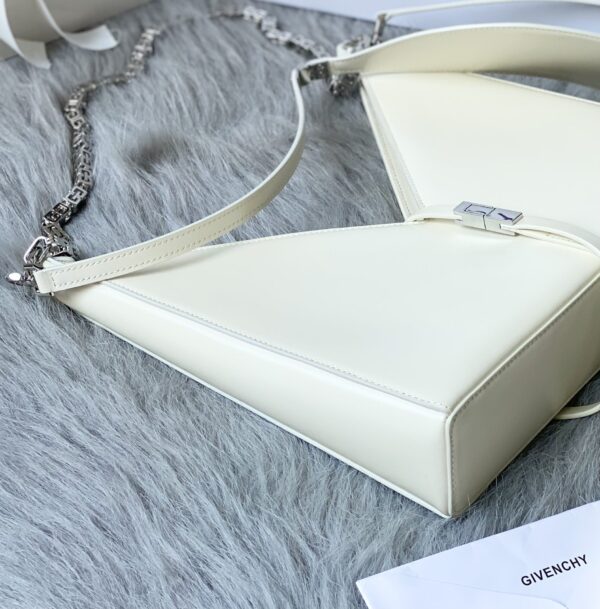 Givenchy V-shaped Cut Out Small Handbag - White 48624 - Image 4