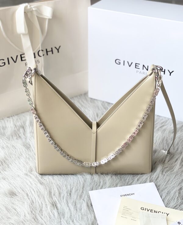 Givenchy V-shaped Cut Out Small Handbag - Cream 78360 - Image 5
