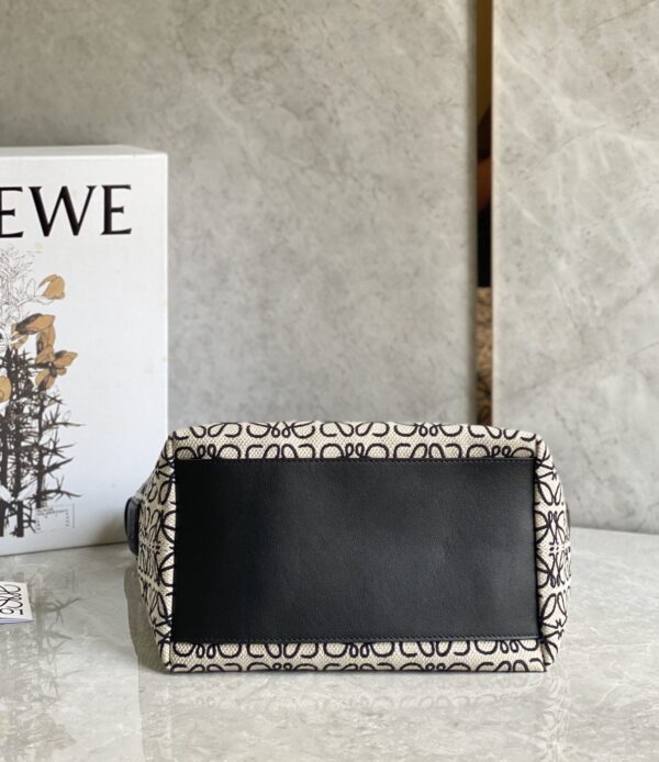Celine Cubi Embroidered Lunch Large Bag - Black/White 48688 - Image 3