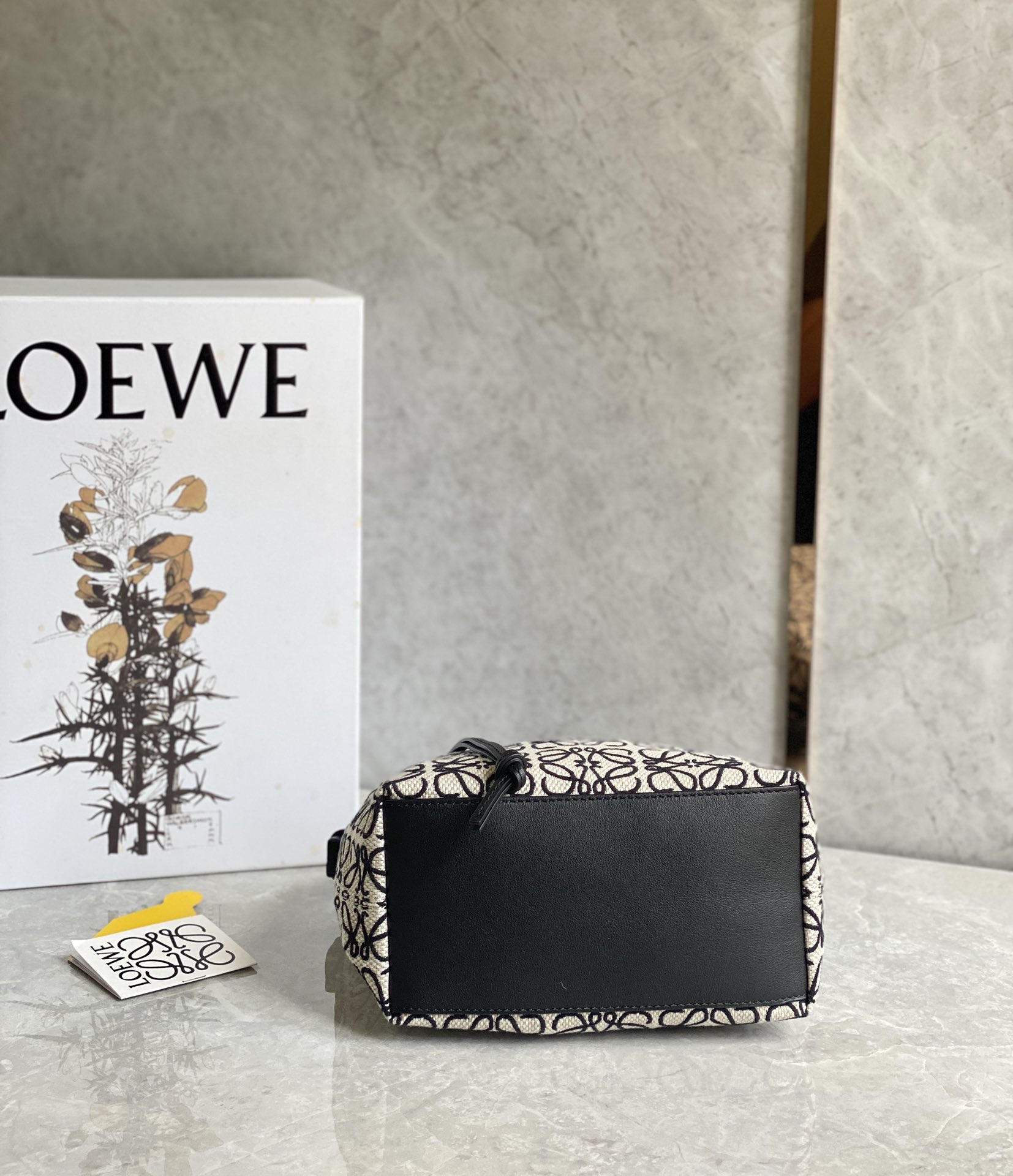 Celine Cubi Embroidered Lunch Small Bag - Black/White 32721 - Image 5