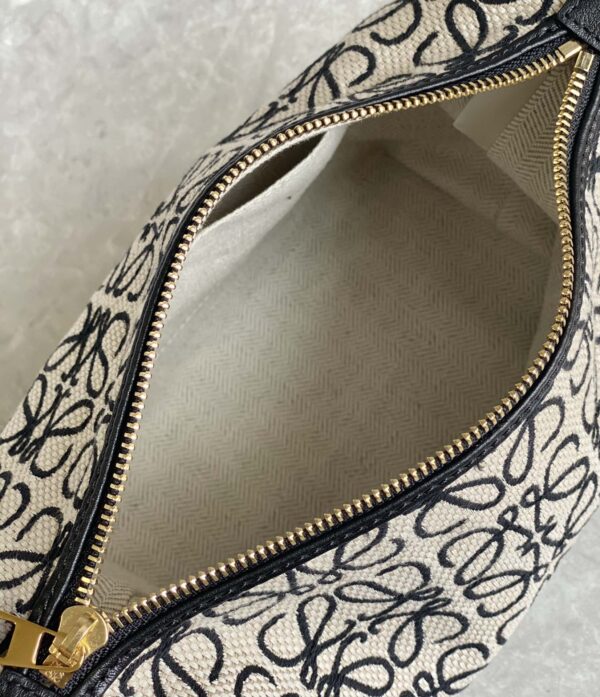 Celine Cubi Embroidered Lunch Small Bag - Black/White 32721 - Image 3