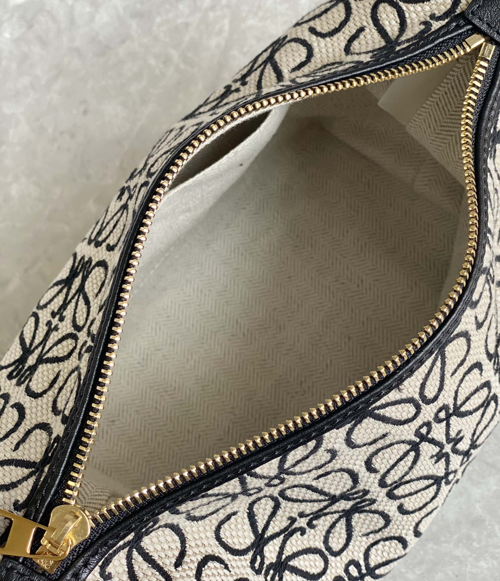Celine Cubi Embroidered Lunch Small Bag - Black/White 32721 - Image 3