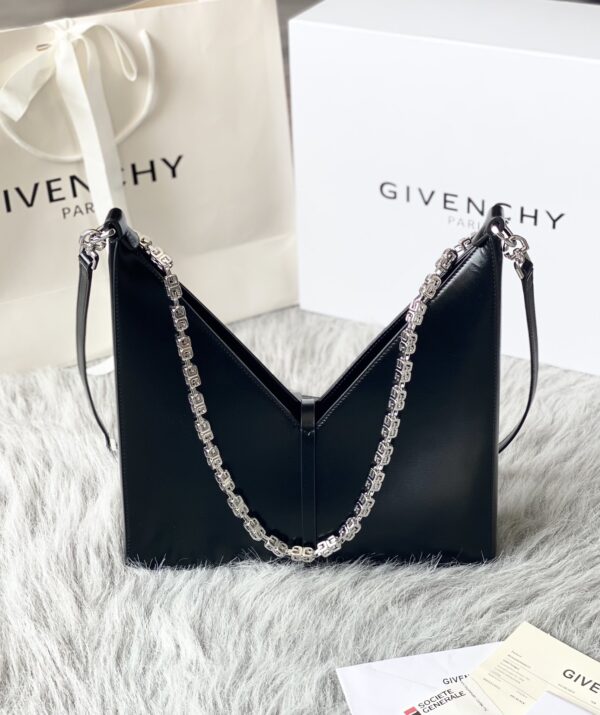 Givenchy V-shaped Cut Out Small Handbag - Black 65646 - Image 3