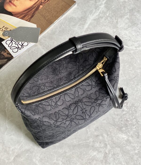 Celine Cubi Embroidered Lunch Small Bag - Black 24047 - Image 2