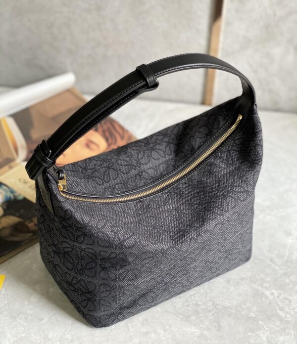 Celine Cubi Embroidered Lunch Large Bag - Black 94973 - Image 4