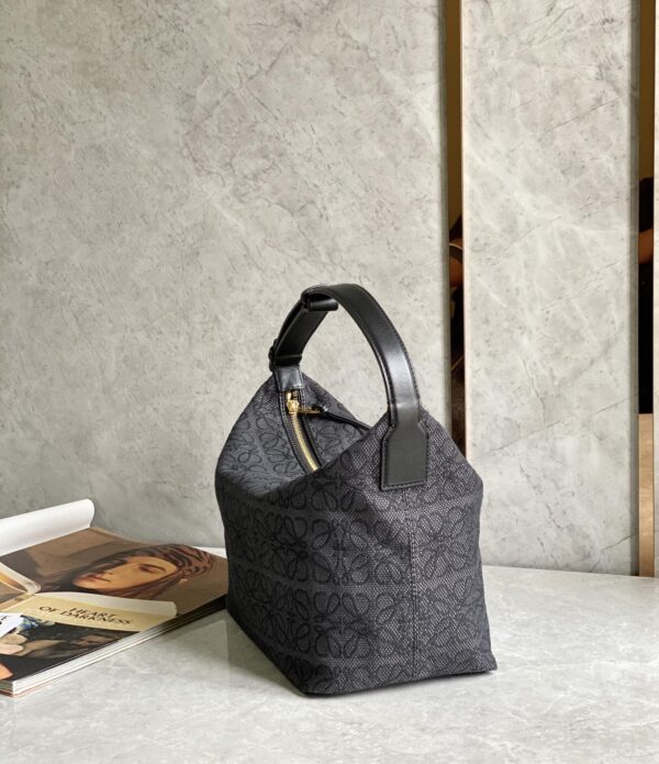 Celine Cubi Embroidered Lunch Large Bag - Black 94973 - Image 2