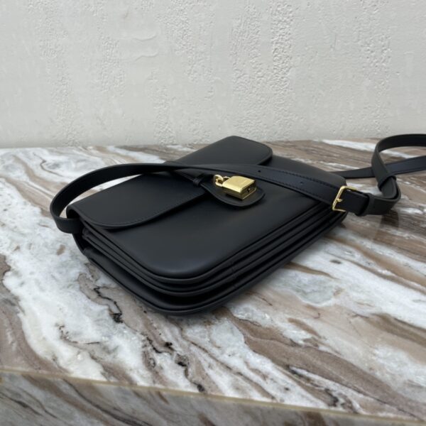 Celine Tabou Medium Smooth Cow Leather Handbag - Black 76328 - Image 3
