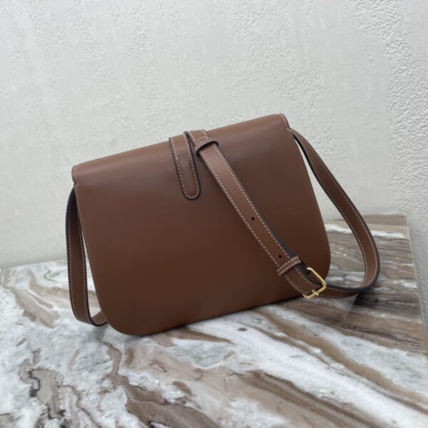 Celine Tabou Medium Smooth Cow Leather Handbag - Brown 46766 - Image 4