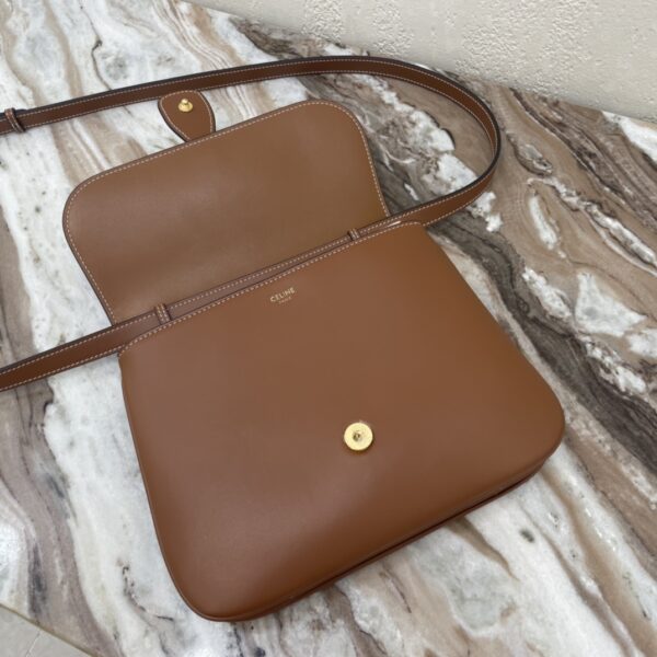 Celine Tabou Medium Smooth Cow Leather Handbag - Brown 46766 - Image 2