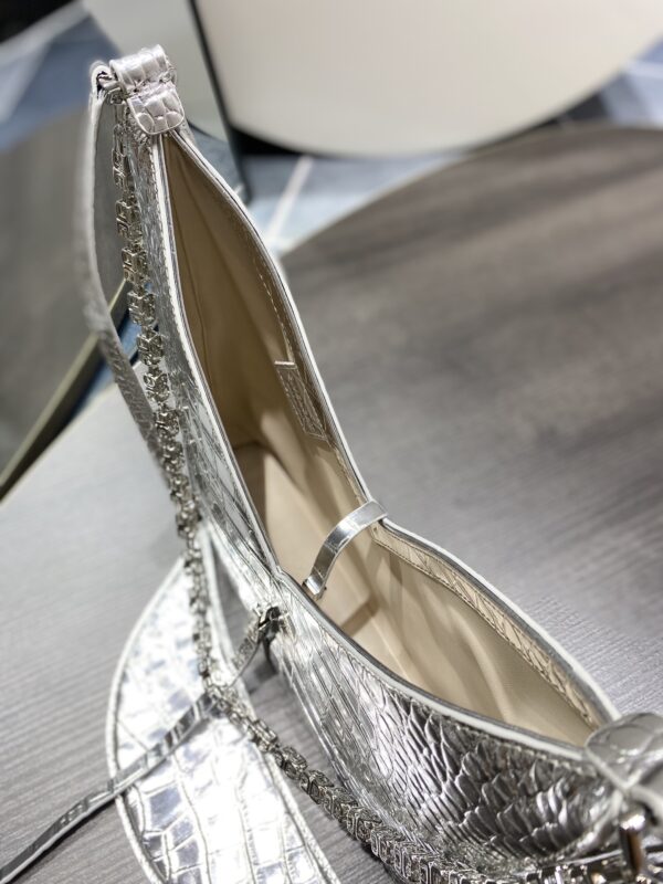 Givenchy Cut-out Chain Small Handbag - Silver 56604 - Image 2