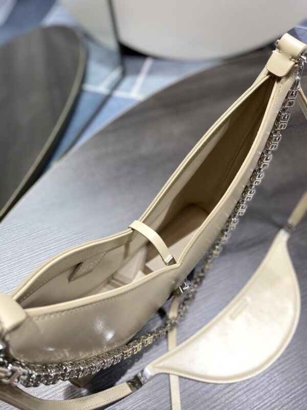 Givenchy Cut-out Chain Small Handbag - Cream 14534 - Image 2