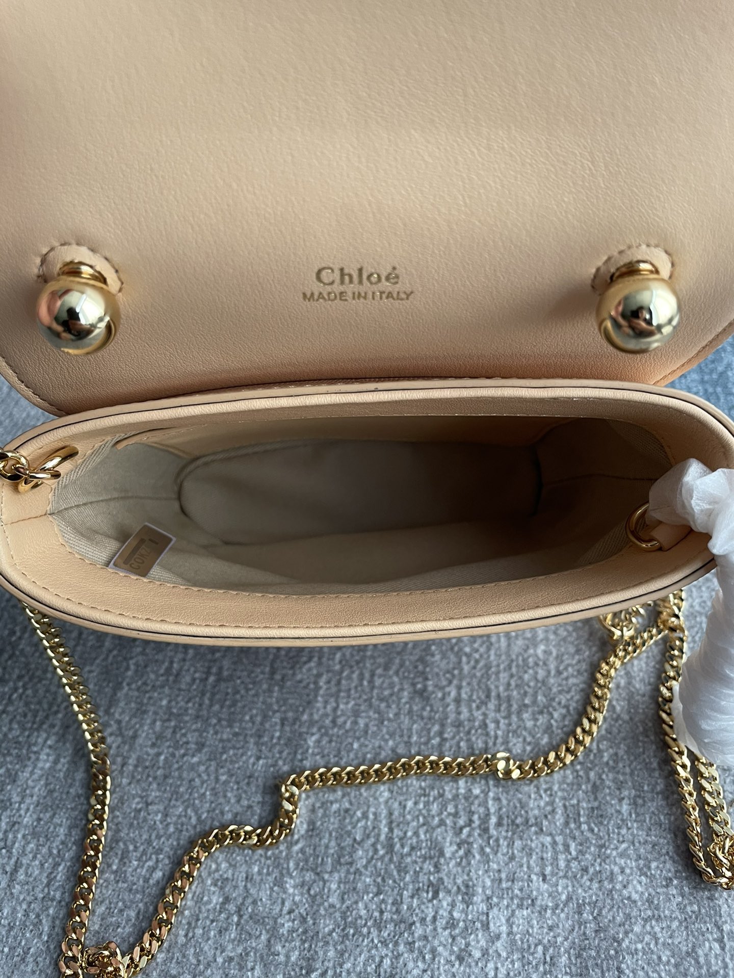 Chloe Small Aby Lock Crocodile Handbag - Cream 44752 - Image 5