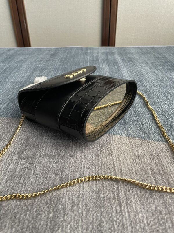 Chloe Small Aby Lock Crocodile Handbag - Black 30317 - Image 3