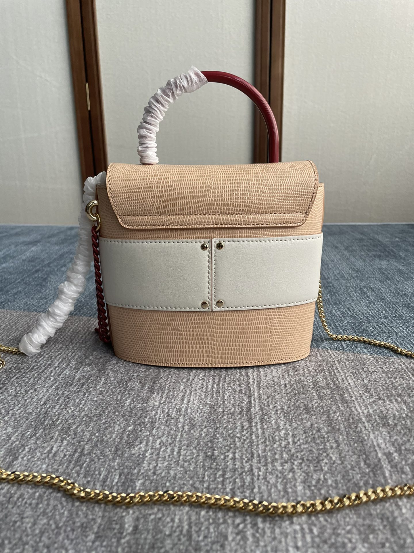 Chloe Small Aby Lock Handbag - Cream 33890 - Image 4