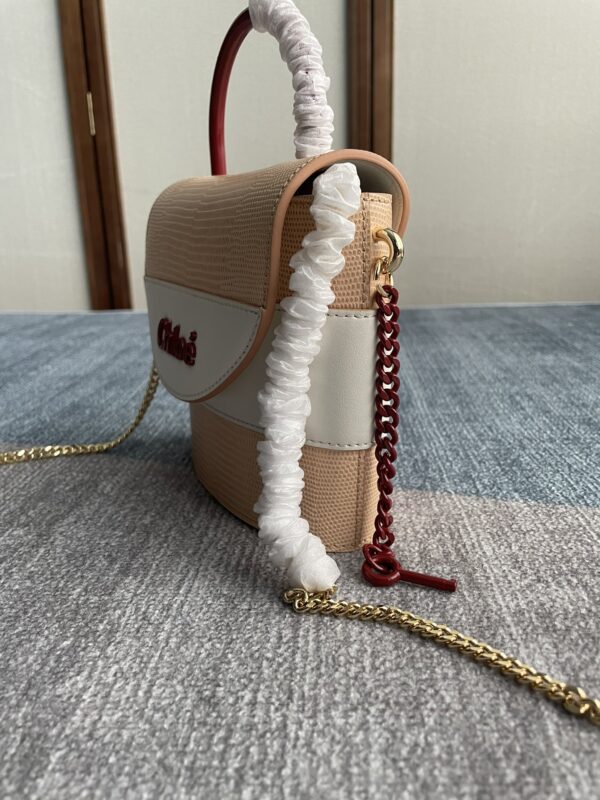 Chloe Small Aby Lock Handbag - Cream 33890 - Image 5