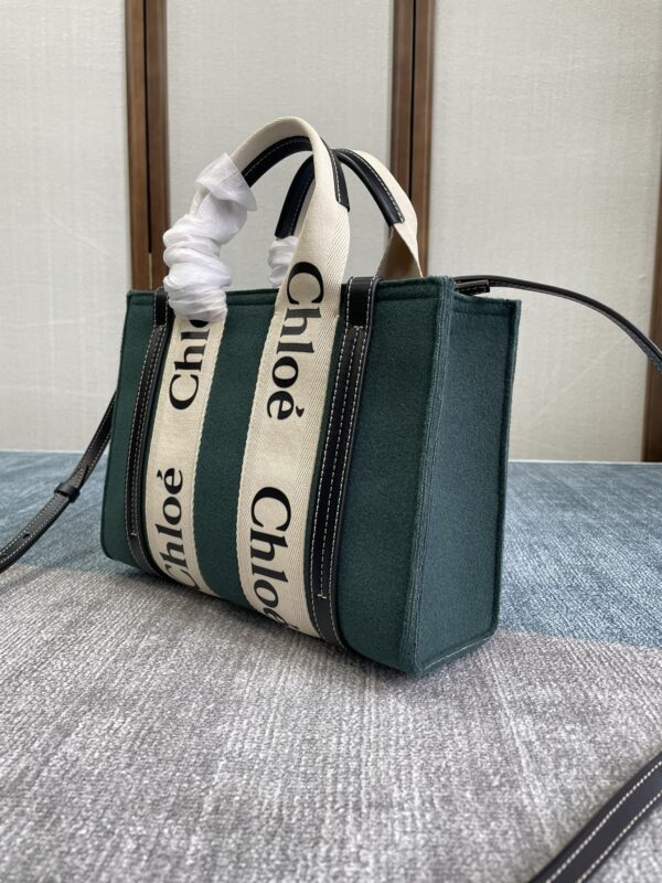 Chloe Woody Small Tote Bag - Green 47777 - Image 5