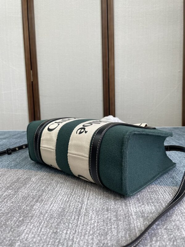Chloe Woody Small Tote Bag - Green 47777 - Image 3