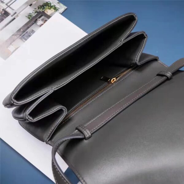 Celine Tabou Medium Smooth Cow Leather Handbag - Gray 84849 - Image 3