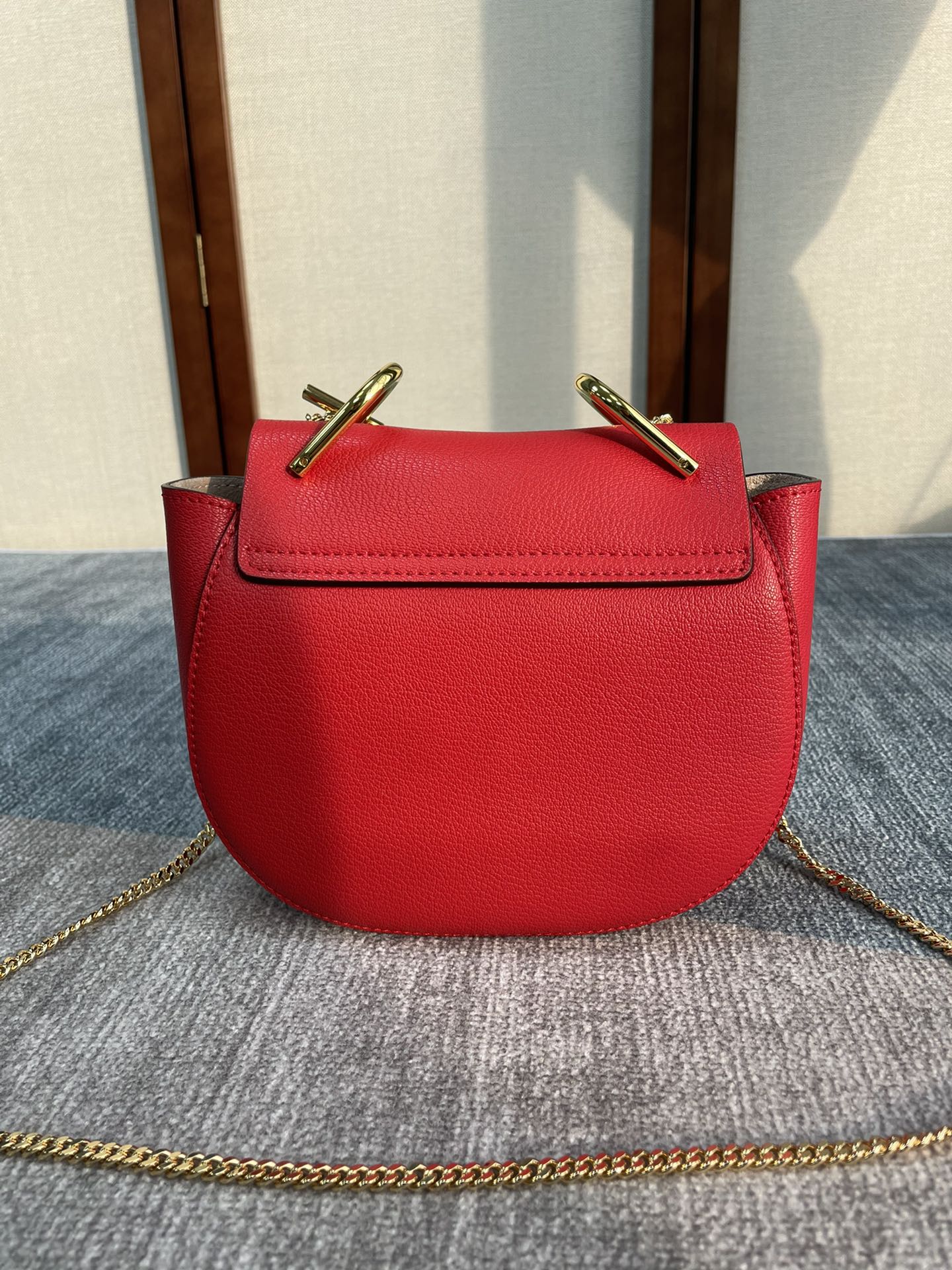Chloe Mini Drew Piggy Bag - Red 87818 - Image 4