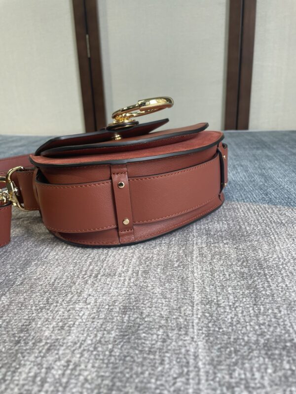 Chloe Tess Saddle Crossbody HandBag - Brown 99558 - Image 3