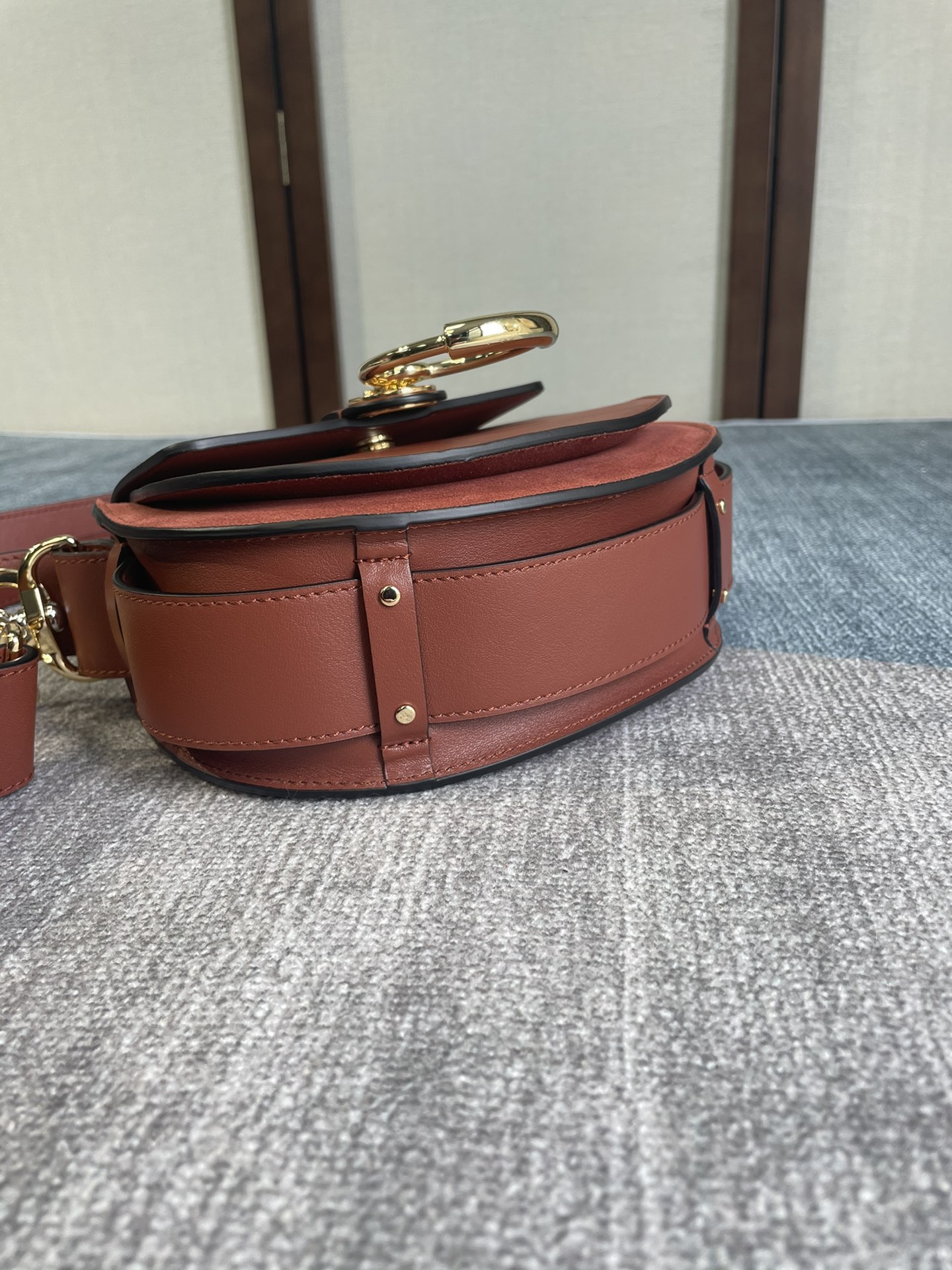 Chloe Tess Saddle Crossbody HandBag - Brown 99558 - Image 3