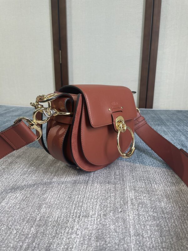 Chloe Tess Saddle Crossbody HandBag - Brown 99558 - Image 5